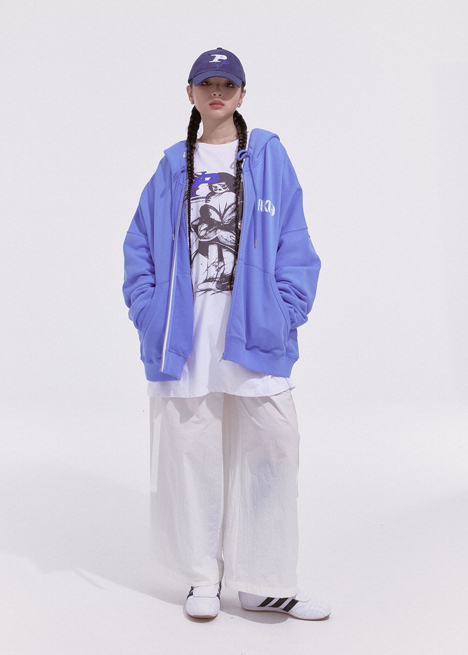 BUTTERFLY HOODIE ZIP-UP_BLUE — MINJUKIM